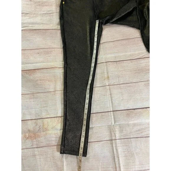 Michael Michael Kors Women's Metallic Black/Gold Foil Leggings - Medium - Picture 4 of 14